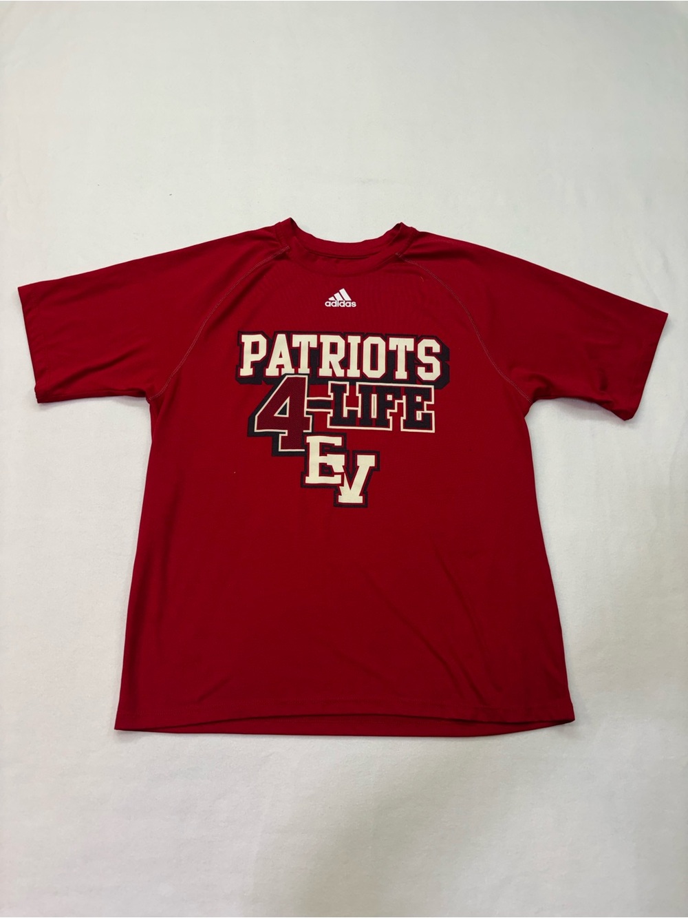 Adidas Climalite Mens Small Red Patriots 4-Life EV Graphic Performance T-Shirt